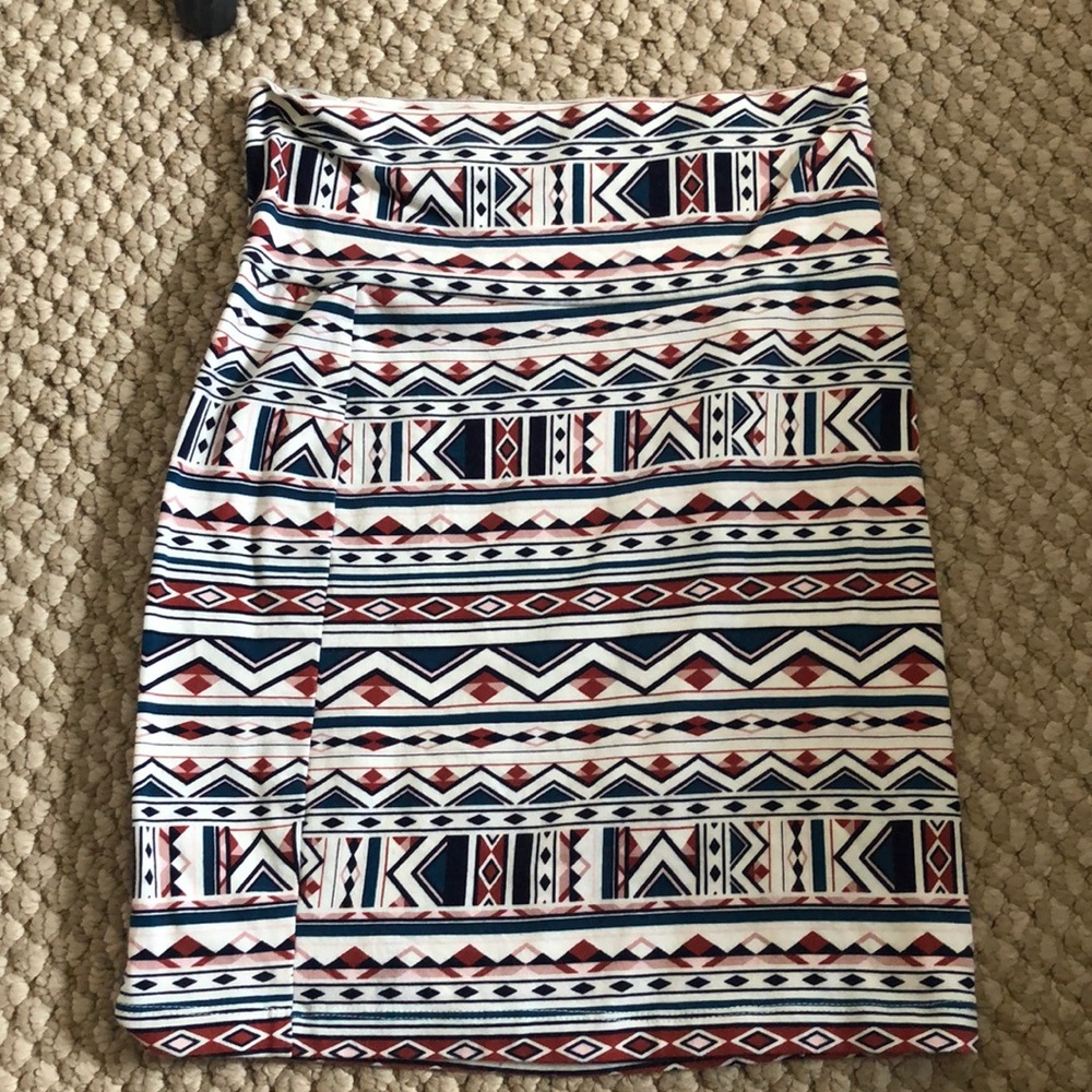 Multicolored Pencil Skirt